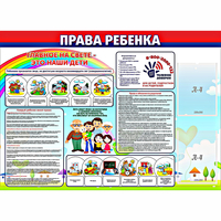 Стенд "Права ребенка" с 2 карманами - fgospostavki.ru - Рыбинск