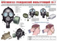 Комплект плакатов "Средства защиты органов дыхания. Противогазы, респираторы" - fgospostavki.ru - Рыбинск