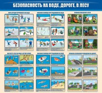 Стенд "Безопасность на воде, дороге, в лесу" - fgospostavki.ru - Рыбинск