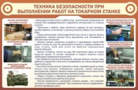 Стенд "Техника безопасности при выполнении работ на токарном станке" - fgospostavki.ru - Рыбинск