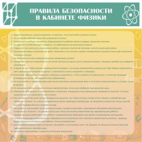 Стенд "Правила безопасности в кабинете физики" - fgospostavki.ru - Рыбинск