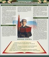 Стенд "Уставы. Закон военной службы. Военная присяга" - fgospostavki.ru - Рыбинск
