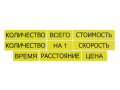 Набор магнитных карточек "Опорные слова к задачам" (желтый) - fgospostavki.ru - Рыбинск