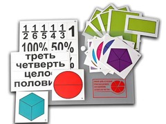 Набор для изучения простых дробей. Составление целого из частей (раздаточный) - fgospostavki.ru - Рыбинск