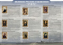 Стенд "Великие русские художники" - fgospostavki.ru - Рыбинск