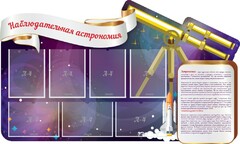Стенд "Наблюдательная астрономия" - fgospostavki.ru - Рыбинск