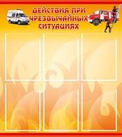 Стенд "Действия при ЧС" - fgospostavki.ru - Рыбинск