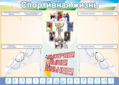 Стенд "Спортивная жизнь" Вариант 2 - fgospostavki.ru - Рыбинск