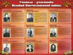 Стенд "Учителя-участники Великой Отечественной войны" - fgospostavki.ru - Рыбинск