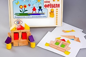 Игровой набор Фребеля "Конструктор деревянный без соединений-4" (Серия "Эксперимент") - fgospostavki.ru - Рыбинск