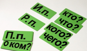 Набор магнитных карточек "Падежи" (фон зелёный) - fgospostavki.ru - Рыбинск