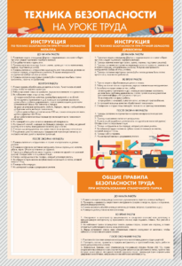 Стенд-уголок "Техника безопасности на уроках труда" - fgospostavki.ru - Рыбинск