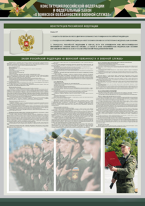 Стенд-уголок "Конституция Российской Федерации и Федеральный закон "О воинской обязанности и военной службе" - fgospostavki.ru - Рыбинск