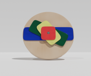Детская развивающая панель круглая с цветными дощечками - fgospostavki.ru - Рыбинск