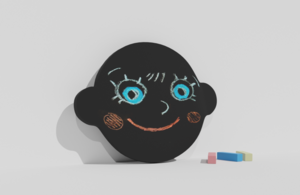 Фигурная грифельная меловая доска на тему эмоций - fgospostavki.ru - Рыбинск