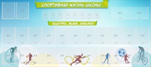 Стенд "Спортивная жизнь школы" - fgospostavki.ru - Рыбинск