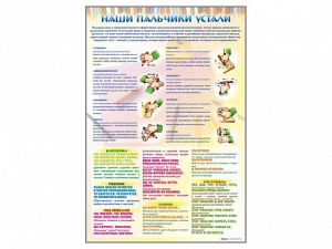 Стенд "Наши пальчики устали" (зарядка) - fgospostavki.ru - Рыбинск