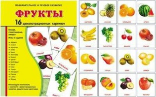 Демонстрационные карточки "Фрукты" - fgospostavki.ru - Рыбинск
