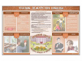 Стенд-уголок "Уголок дежурства школы" - fgospostavki.ru - Рыбинск