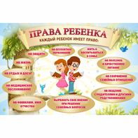 Стенд "Права ребенка" 1,5х1,0 - fgospostavki.ru - Рыбинск