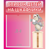 Стенд "Список на шкафчики" - fgospostavki.ru - Рыбинск