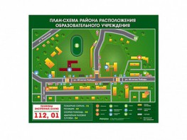 Панно магнитно-маркерное "План-схема района расположения образовательной организации" - fgospostavki.ru - Рыбинск