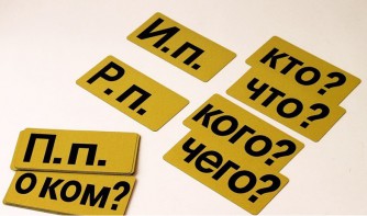 Набор магнитных карточек "Падежи" (фон жёлтый) - fgospostavki.ru - Рыбинск