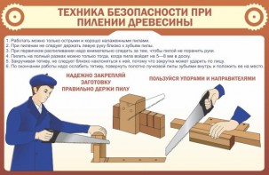 Стенд "Техника безопасности при пилении древесины" - fgospostavki.ru - Рыбинск