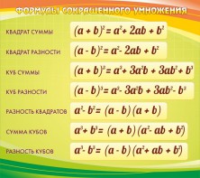 Стенд "Формулы сокращенного умножения" Вариант 3 - fgospostavki.ru - Рыбинск