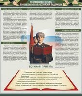 Стенд "Уставы. Закон военной службы. Военная присяга" - fgospostavki.ru - Рыбинск