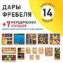 Игровой набор Дары Фребеля 14 модулей с методическими пособиями 7 книг - fgospostavki.ru - Рыбинск